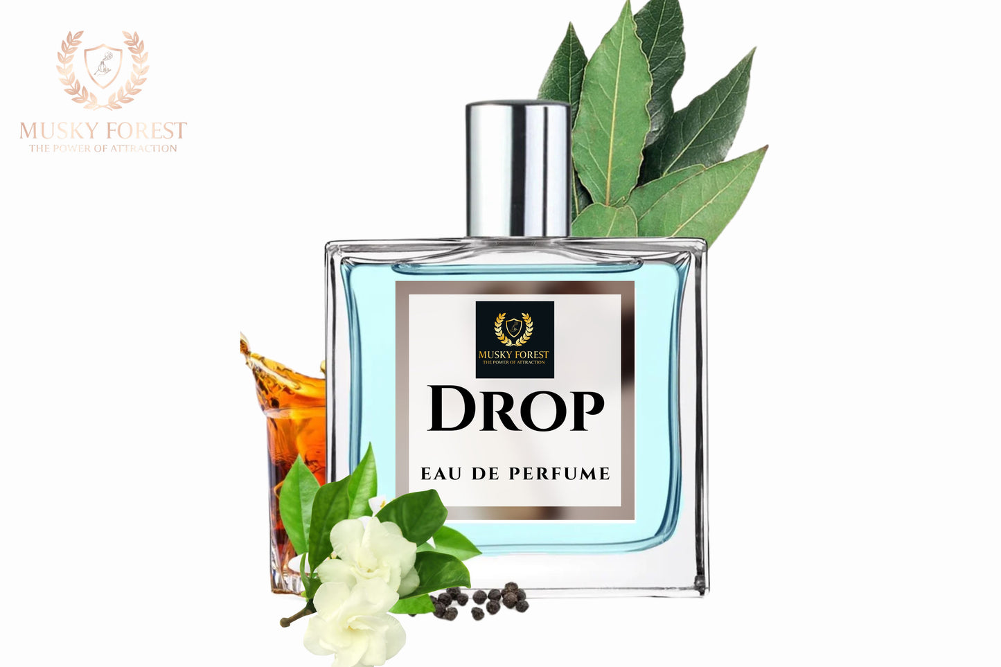 Drop Perfume EDP Spray for Men | Amber Spicy Whisky Fragrance Accords | Luxury Gift for Him 50 ml Spray