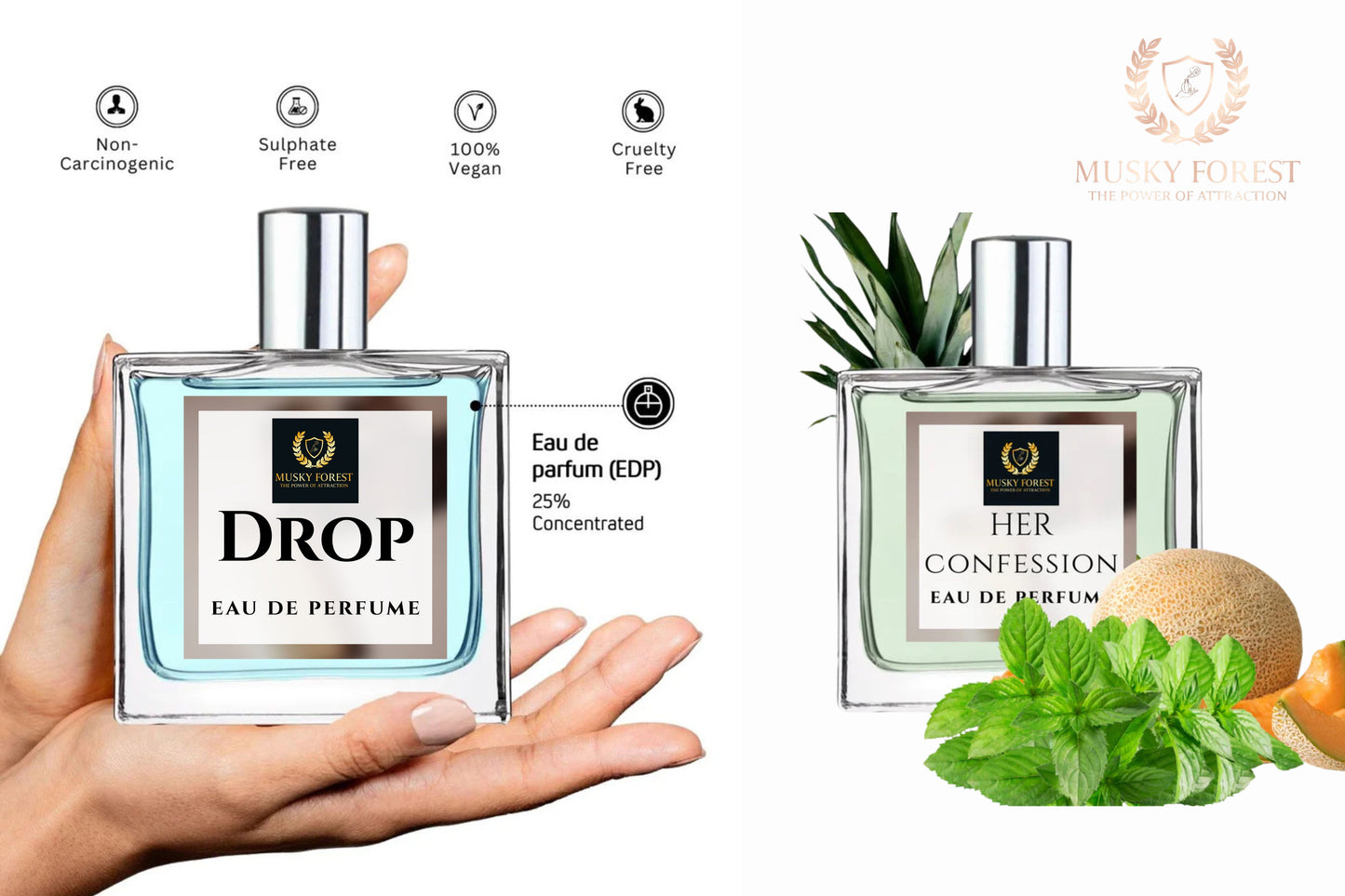 Drop Perfume EDP Spray for Men | Amber Spicy Whisky Fragrance Accords | Luxury Gift for Him 50 ml Spray